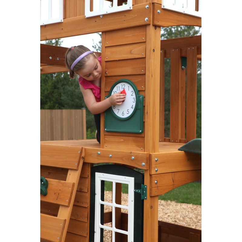 Kidkraft cranbrook wooden playset swing set on sale